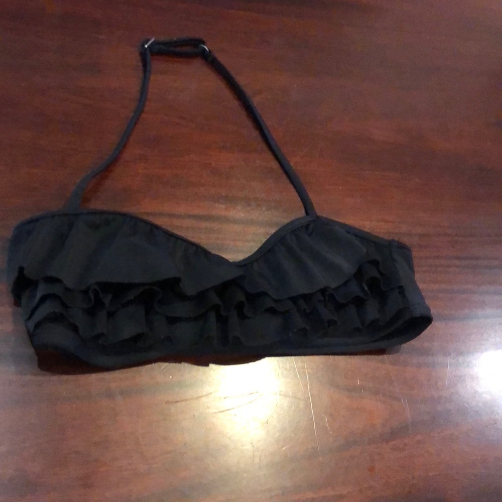 Black halter bikini top Abercrombie kids